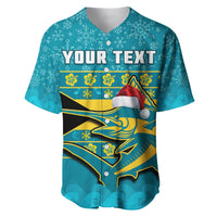 (Custom Personalised) Bahamas Baseball Jersey Bahamian Blue Marlin Merry Christmas - Shopicos