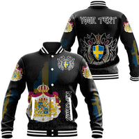 (Custom) Viking - Sweden Flag and Map Baseball Jackets style Viking Geri and Freki RLT12 - Shopicos