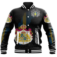 (Custom) Viking - Sweden Flag and Map Baseball Jackets style Viking Geri and Freki RLT12 - Shopicos