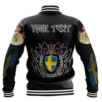(Custom) Viking - Sweden Flag and Map Baseball Jackets style Viking Geri and Freki RLT12 - Shopicos