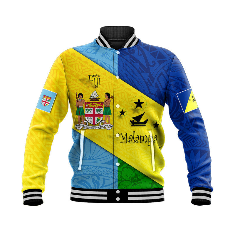 (Custom Personalised) Malampa Fiji Day Baseball Jacket Polynesian Line Arty Style LT9 - Shopicos