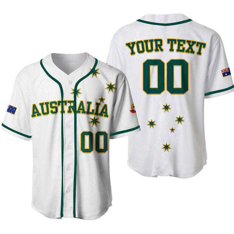 (Custom Text And Number) Baseball 2023 Australia Home Kit Baseball Jersey LT9 - Shopicos