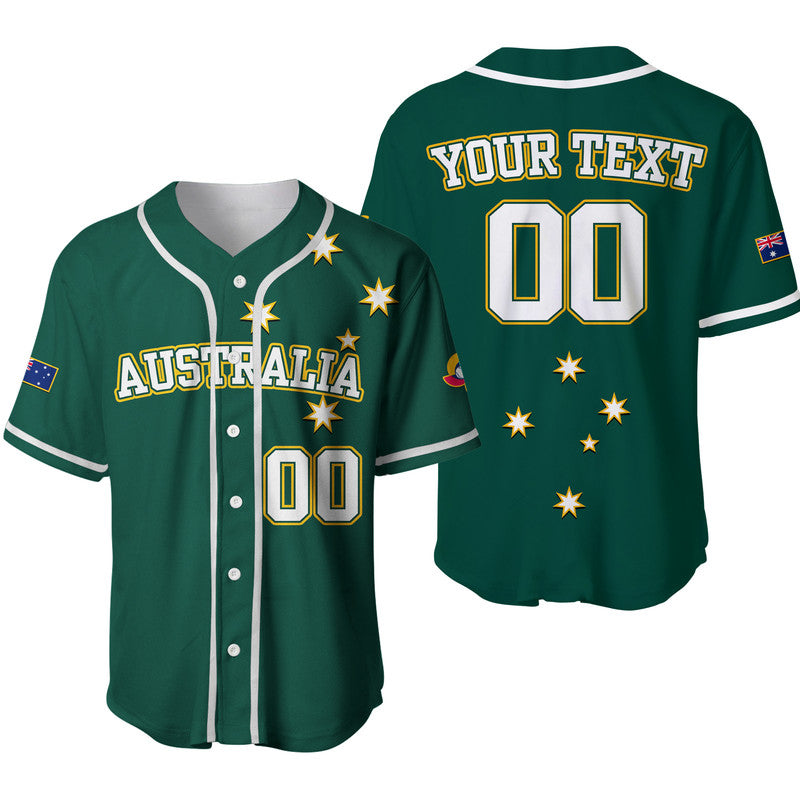 (Custom Text And Number) Baseball 2023 Australia Green Baseball Jersey LT9 - Shopicos