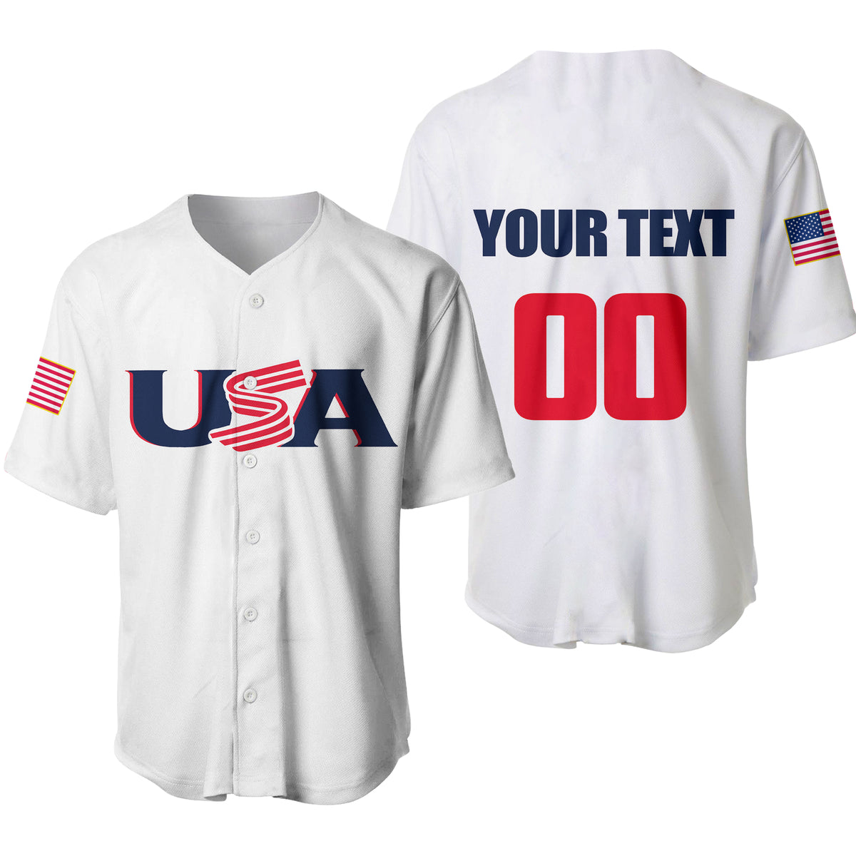 (Custom Personalised And Number) Baseball 2023 USA Baseball Jersey White Style LT6 - Shopicos