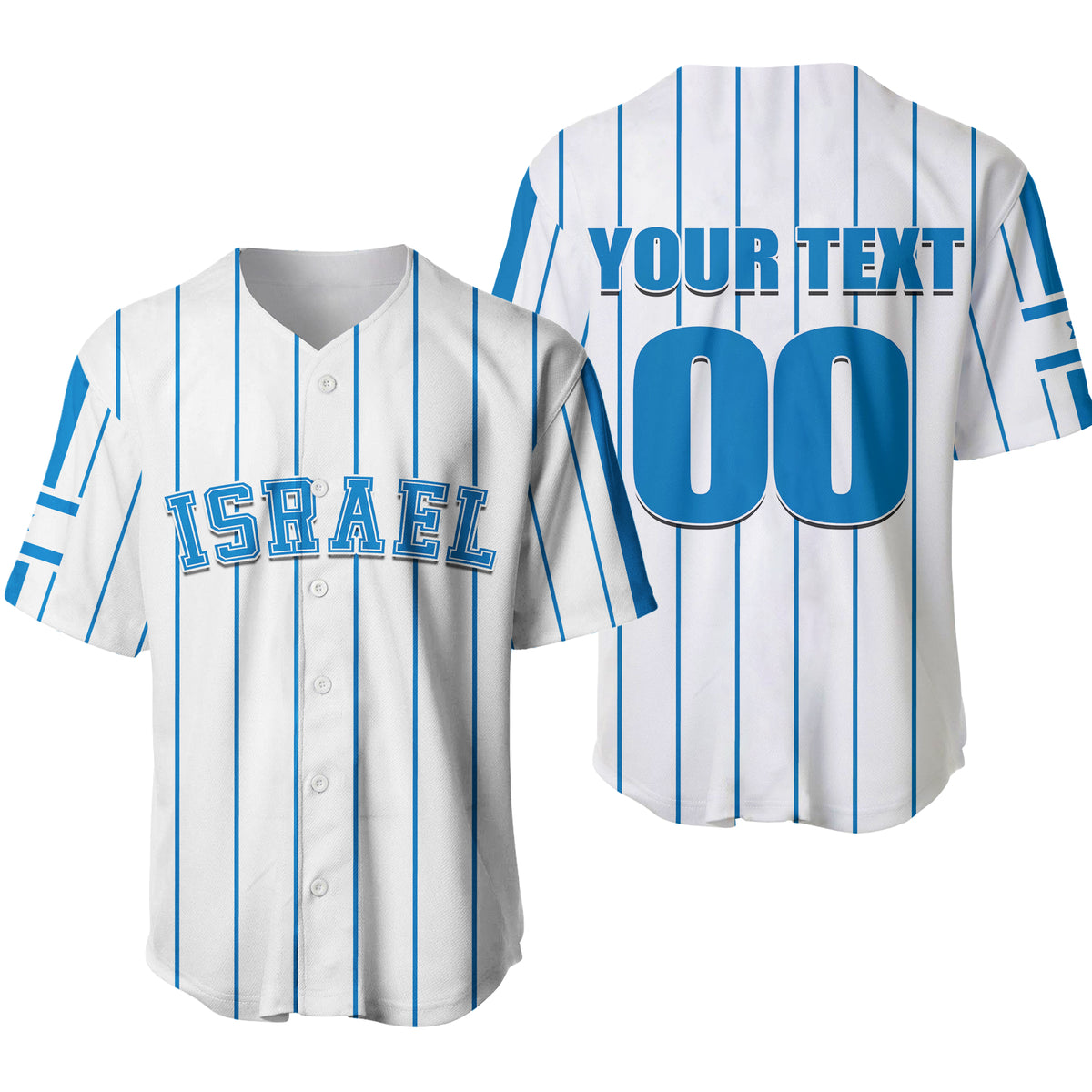 (Custom Personalised And Number) Baseball 2023 Israel Baseball Jersey LT6 - Shopicos