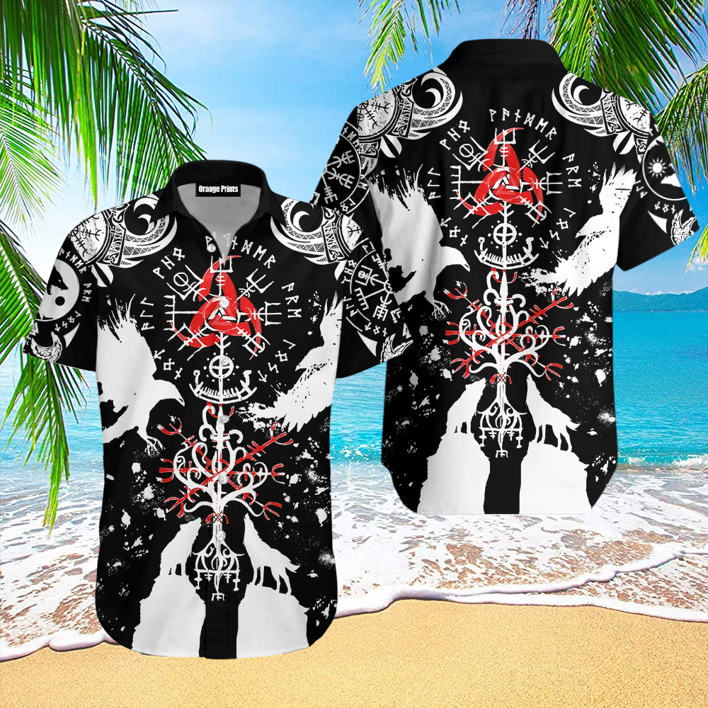 Beautiful Vikings Tattoo Hawaiian Shirt - Shopicos