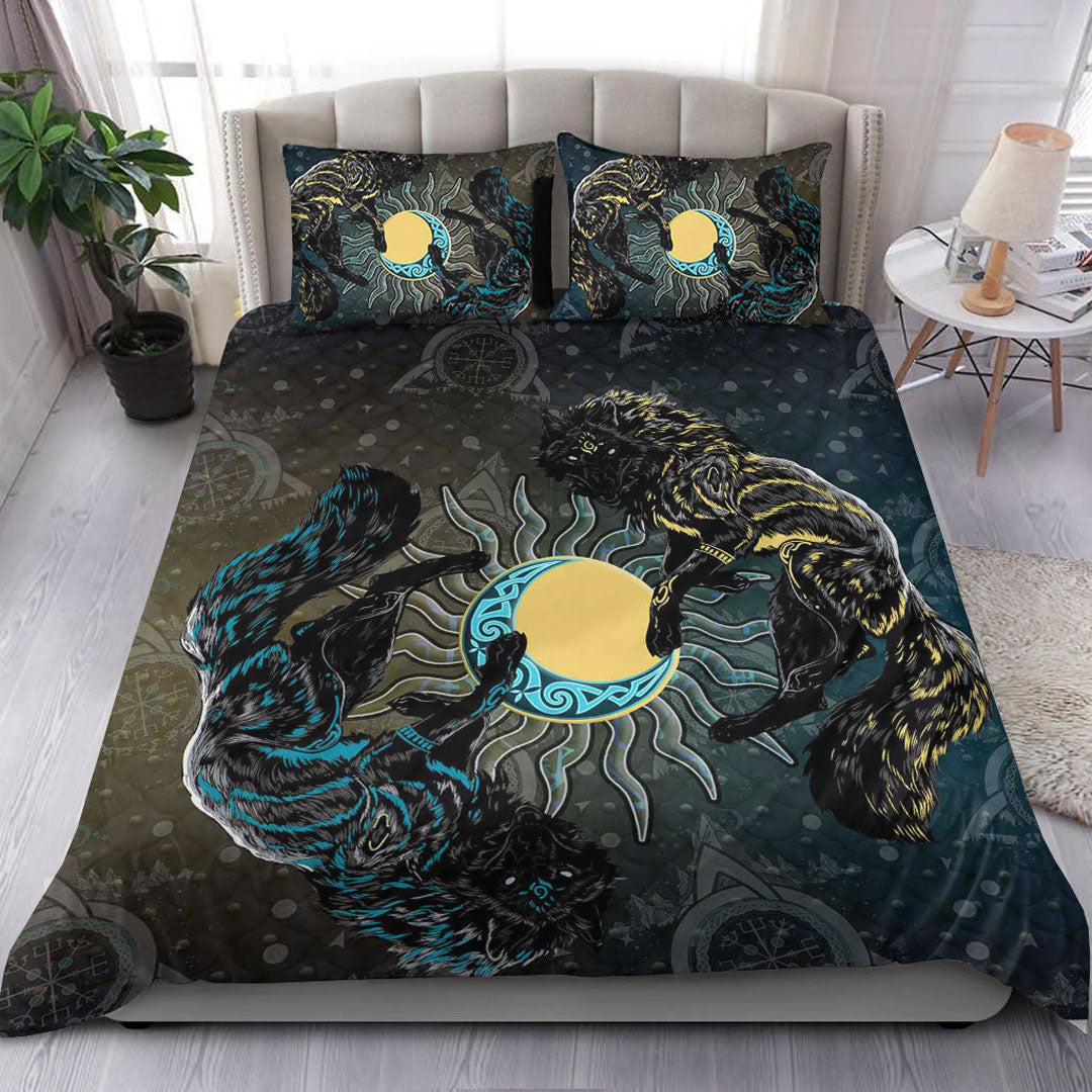 Wonder Print Bedding Set - Skoll and Hati Gradiant Style Bedding Set - Shopicos