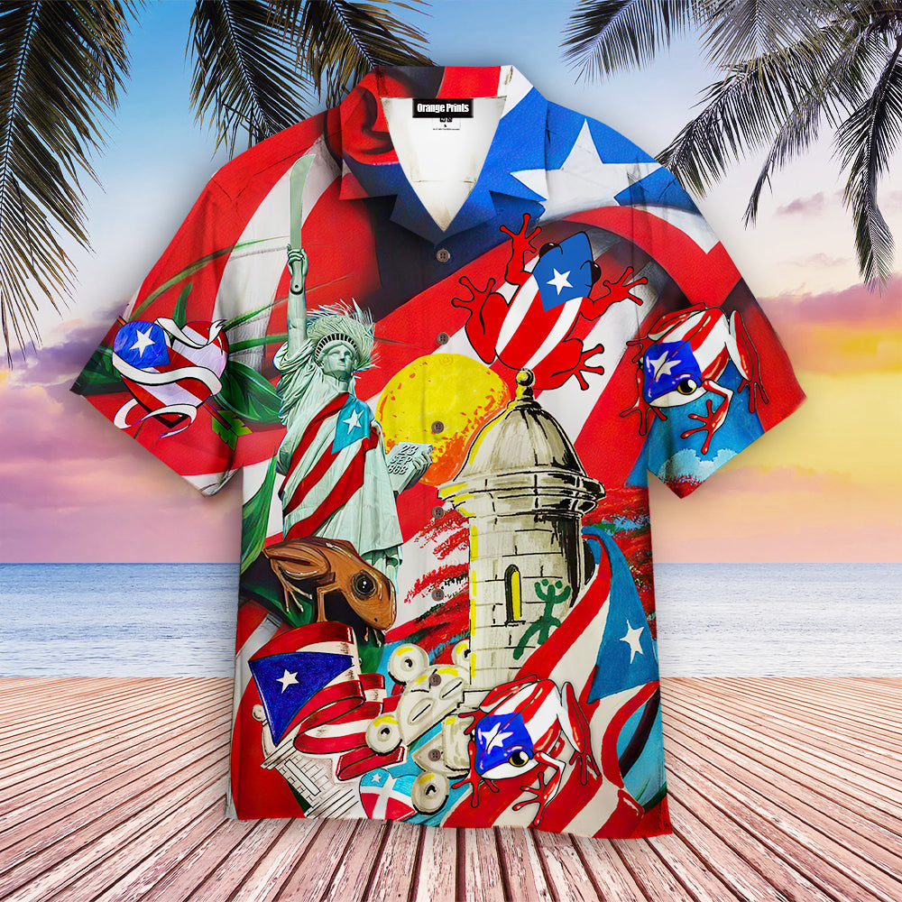 Boricua Puerto Rico Hawaiian Shirt - Shopicos