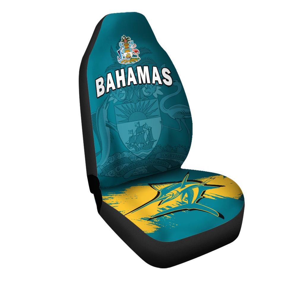 Bahamas Car Seat Covers Blue Marlin With Bahamian Coat Of Arms - Shopicos