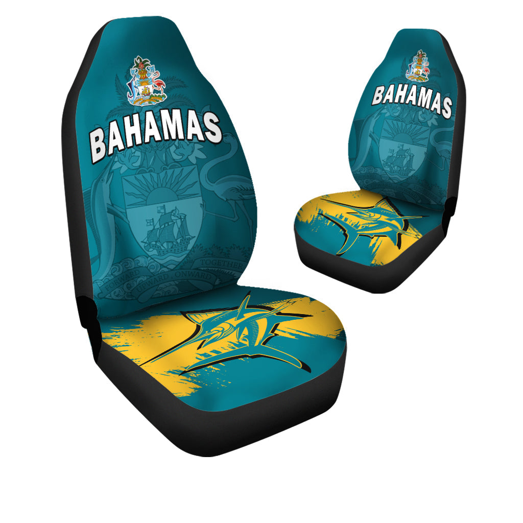 Bahamas Car Seat Covers Blue Marlin With Bahamian Coat Of Arms - Shopicos