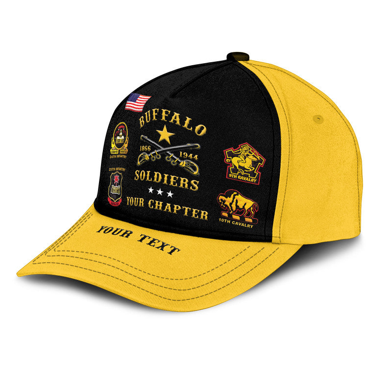custom-personalised-buffalo-soldiers-classic-cap-african-american-military-black-gold