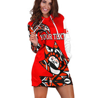 (Custom Personalised) Canada Haida Hoodie Dress Maple Leaf Canadian LT13 - Shopicos