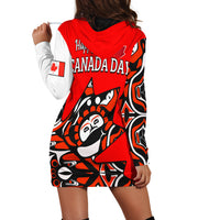 (Custom Personalised) Canada Haida Hoodie Dress Maple Leaf Canadian LT13 - Shopicos
