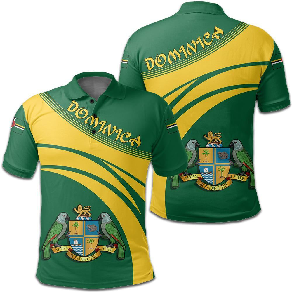 Dominica Polo Shirt Coat Of Arms Cricket Style - Shopicos