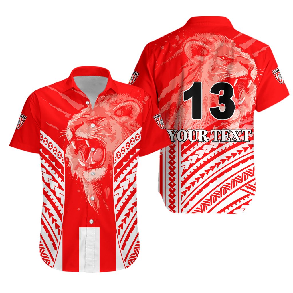 (Custom Personalised) LABASA Football Hawaiian Shirt Strong Lion Of Fiji - Custom Text and Number LT13 - Shopicos