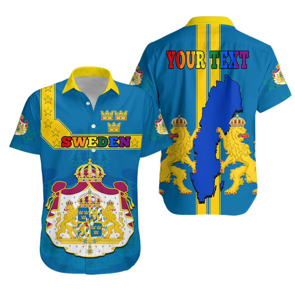 (Custom Personalised) Sweden LGBT Day Hawaiian Shirt - Be Proud Of Who You Are - Shopicos