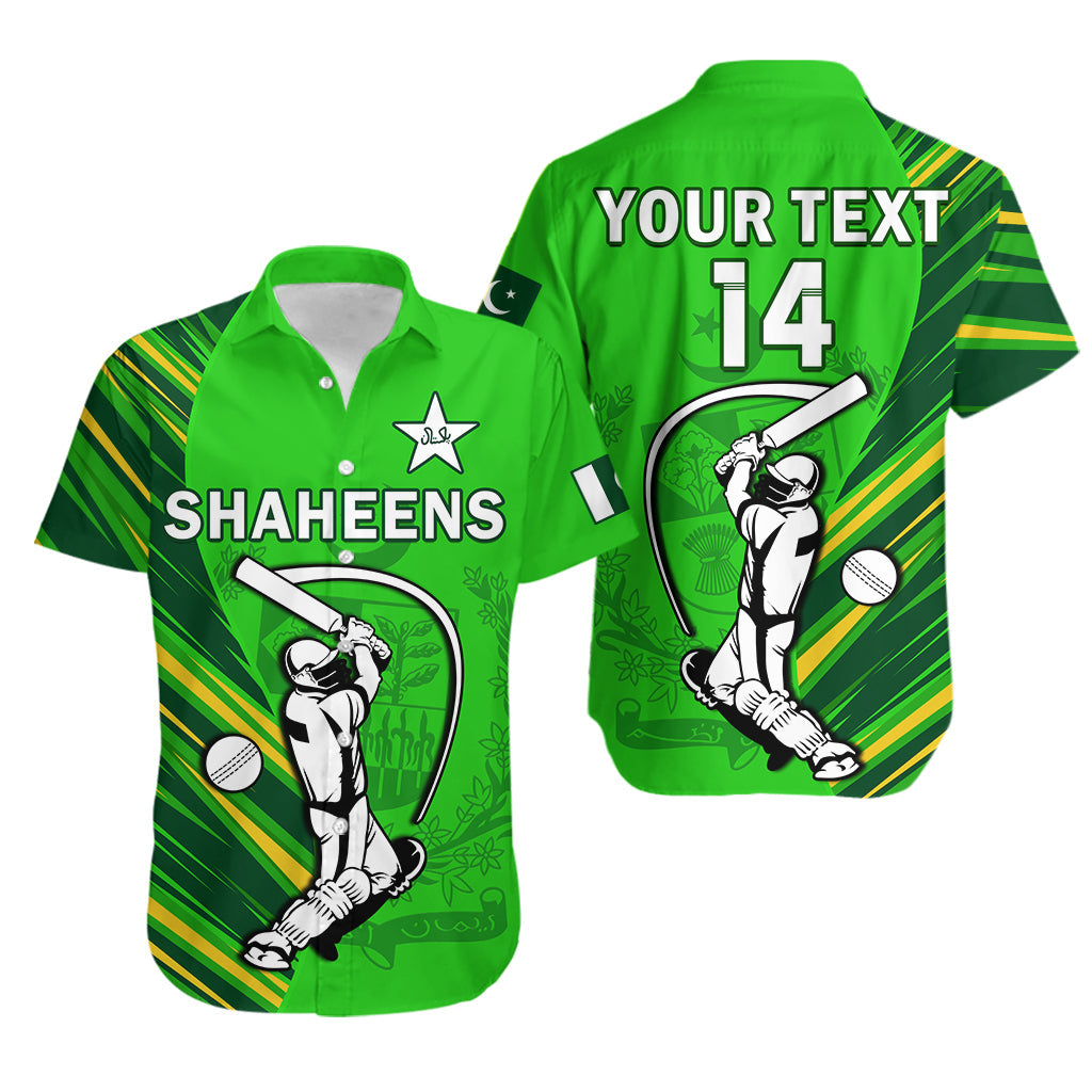 (Custom Text And Number) Pakistan Cricket Hawaiian Shirt Go Shaheens Simple Style - Shopicos