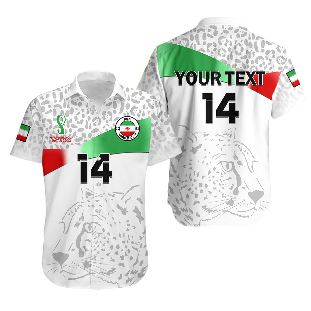 (Custom Text And Number) Iran Football Hawaiian Shirt Team Melli World Cup 2022 - Shopicos