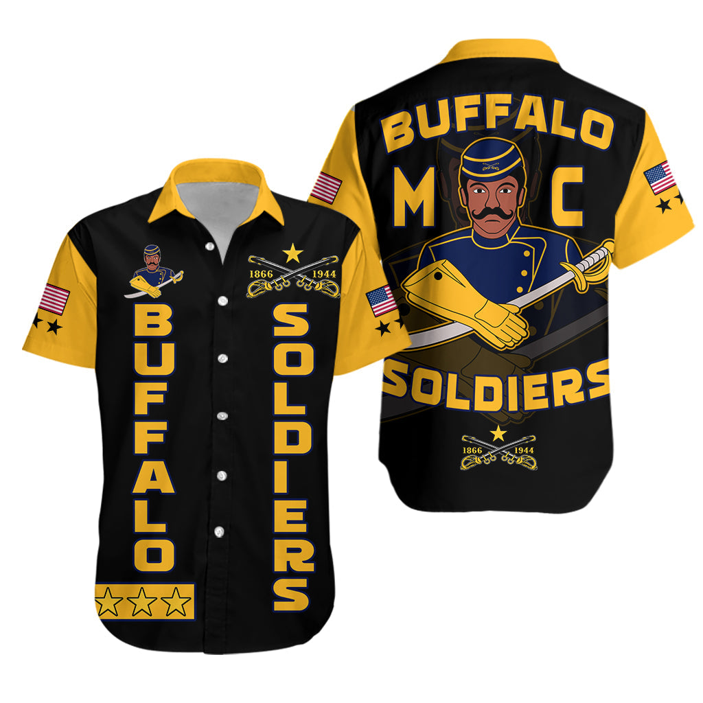 Buffalo Soldiers Hawaiian Shirt BSMC Club Adore Motorcycle LT13 - Shopicos