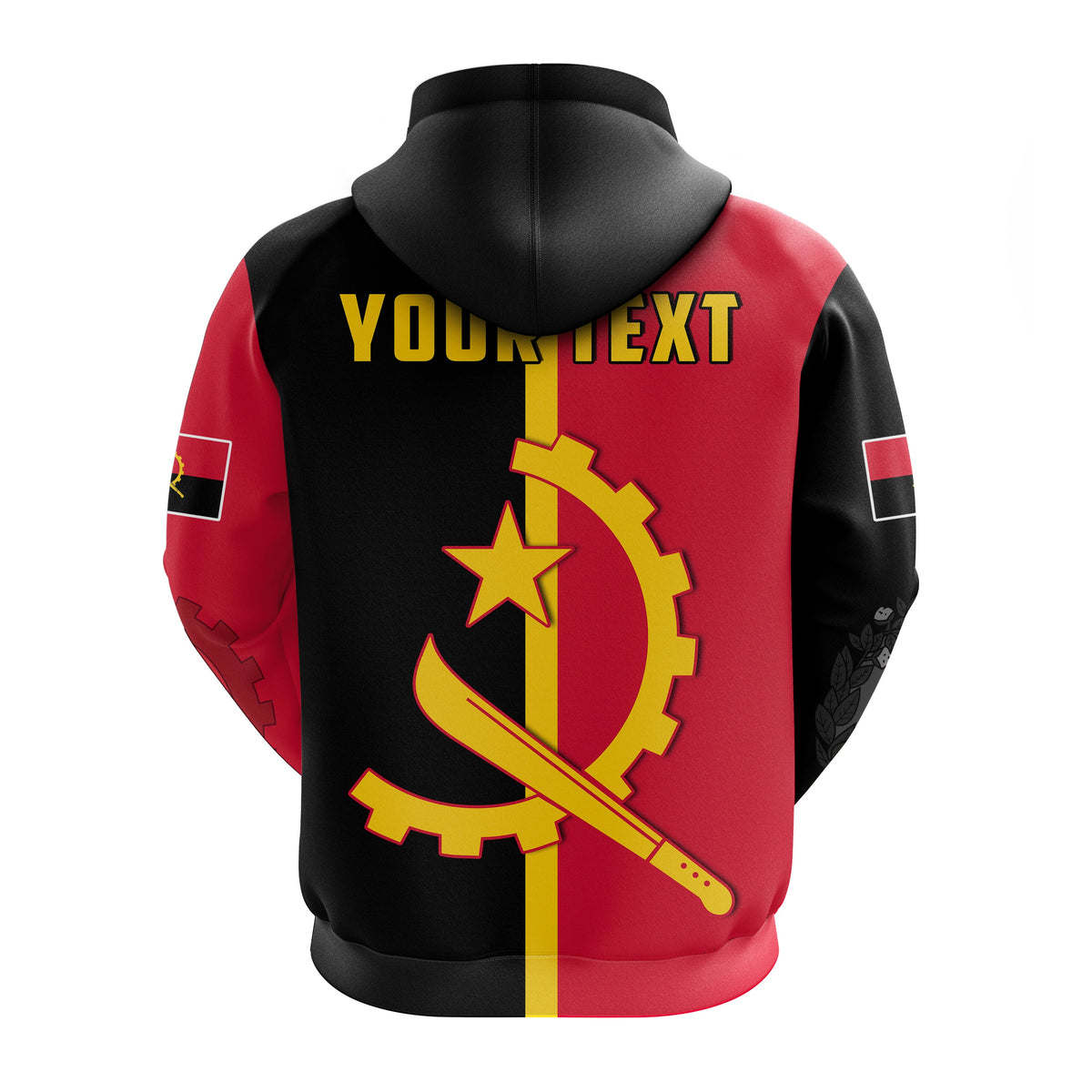 Custom Angola Hoodie Star and Flag Style Sporty 02 LT13 - Shopicos