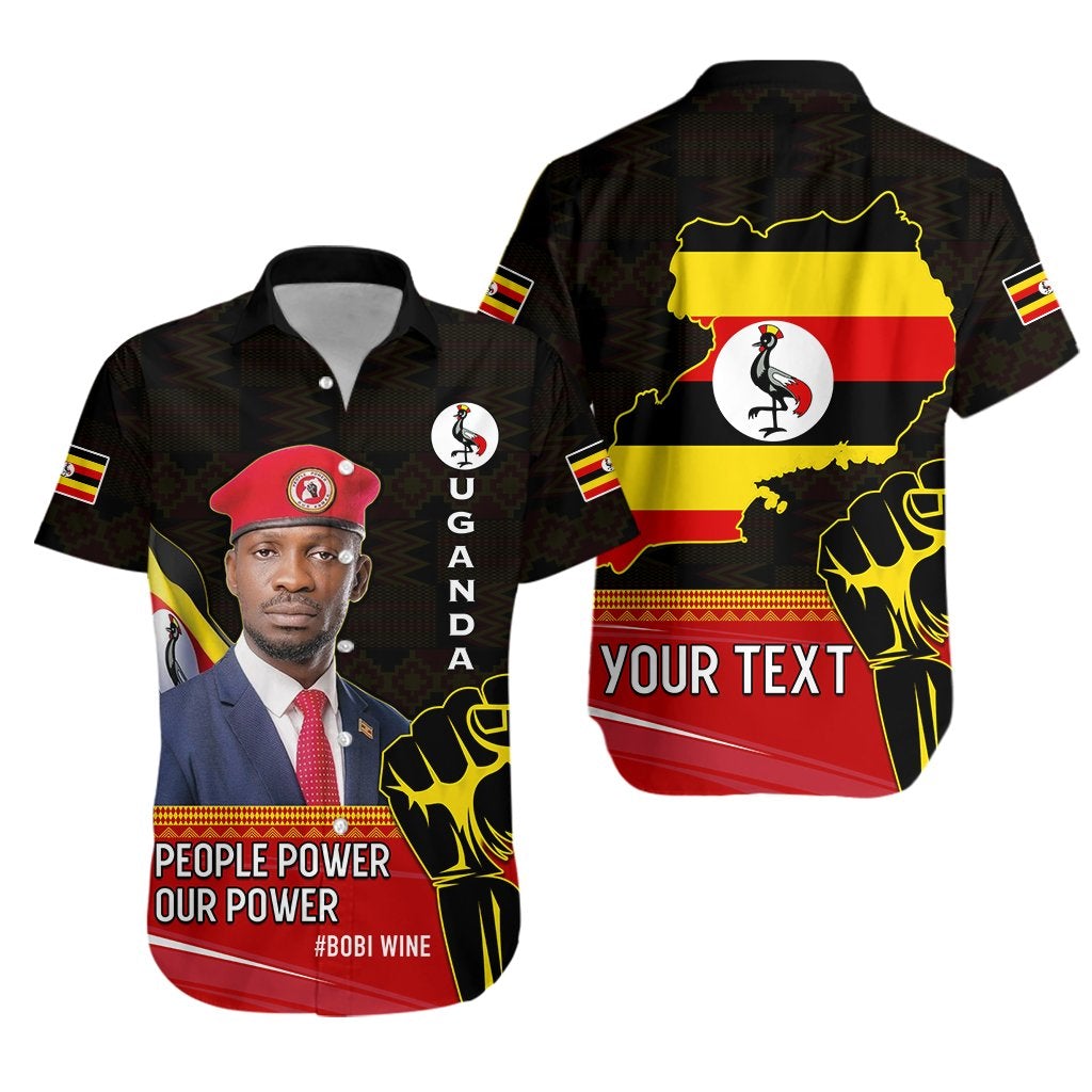 (Custom Personalised) Uganda Hawaiian Shirt Bobi Wine People Power Our Power LT13 - Shopicos