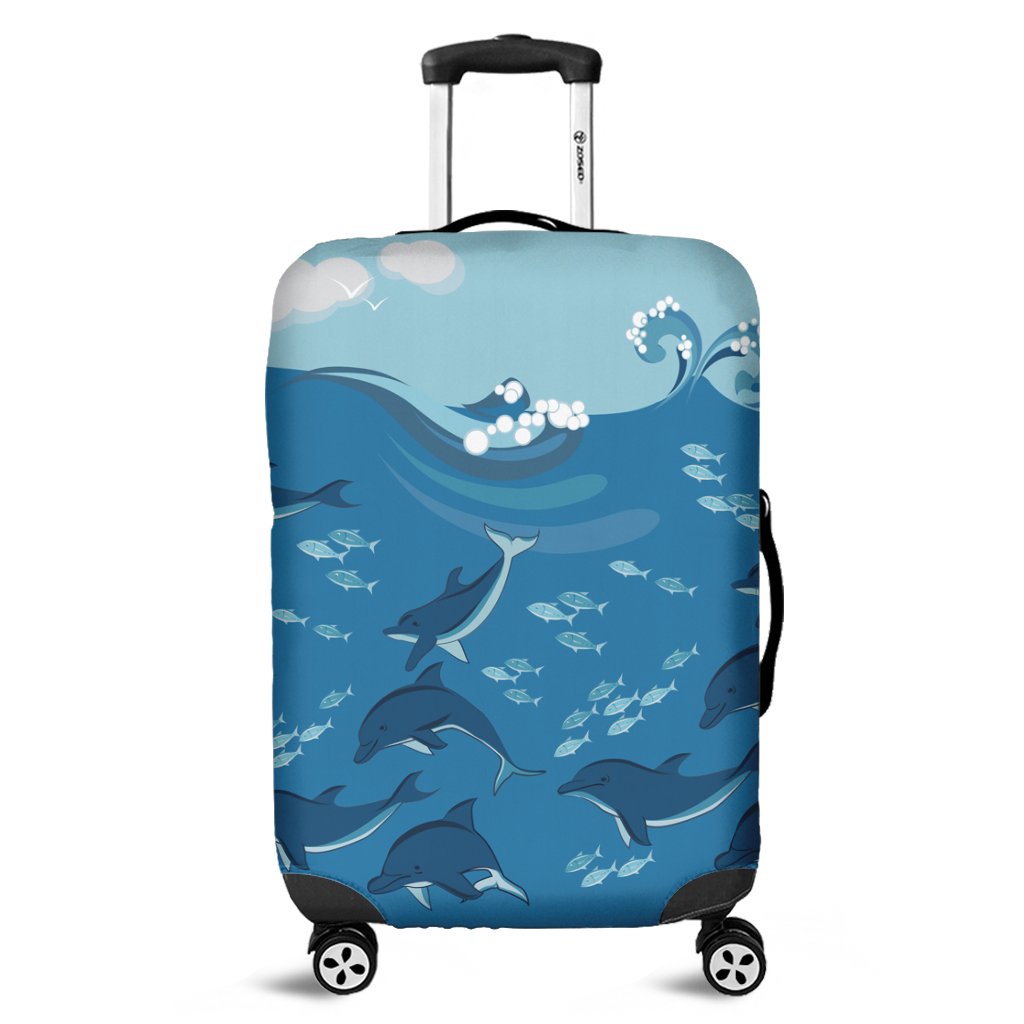 Hawaiian Dolphins Polynesian Luggage Covers - Shopicos