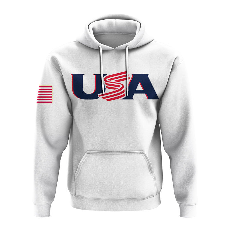 Custom Baseball 2023 USA Hoodie White Style LT6 - Shopicos