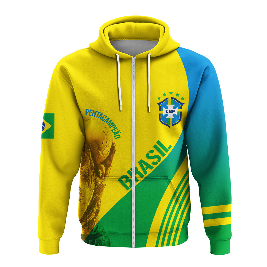Custom Brazil Hoodie Football 2022 Pentacampe o - Shopicos