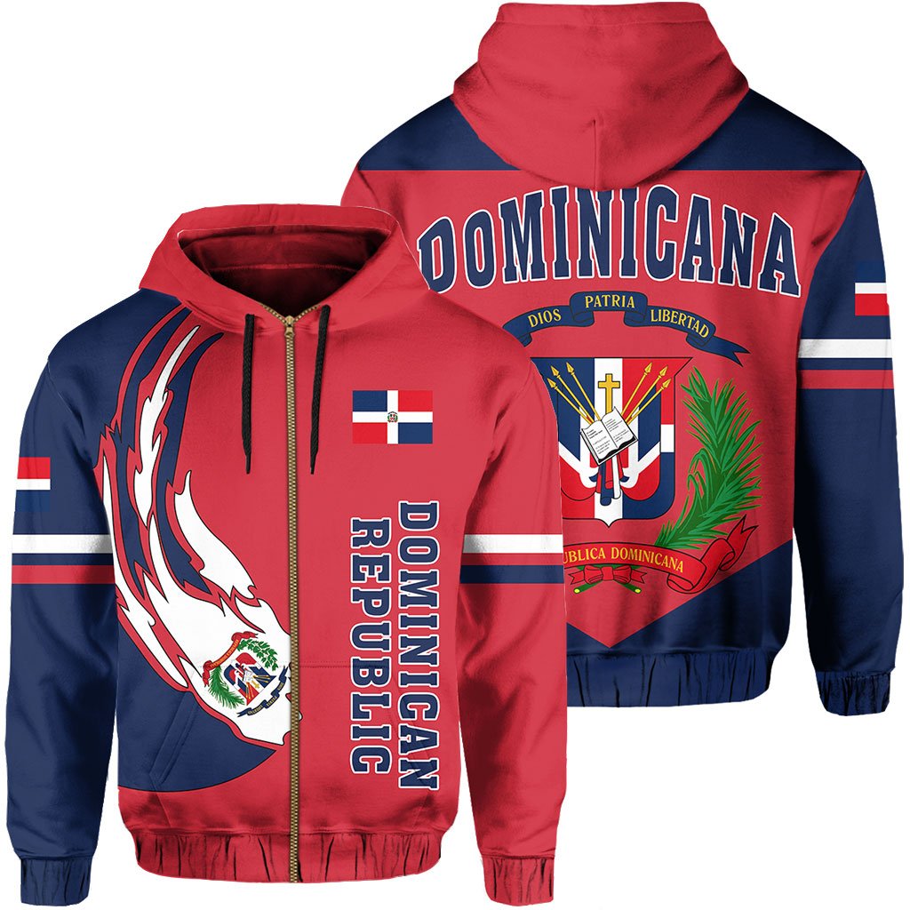 Dominican Republic Baseball Team Hoodie Zip - Shopicos