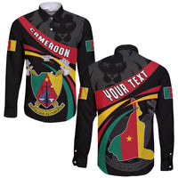 (Custom Personalised) Happy Cameroon Independence Day Long Sleeve Button Shirt - Shopicos