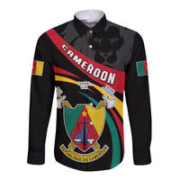 (Custom Personalised) Happy Cameroon Independence Day Long Sleeve Button Shirt - Shopicos