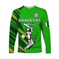 (Custom Text And Number) Pakistan Cricket Long Sleeve Shirt Go Shaheens Simple Style - Shopicos