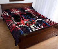 (Custom Personalised) Fathers Day - New Zealand Firefighter Dad Quilt Bed Set- Maori Pattern - Shopicos