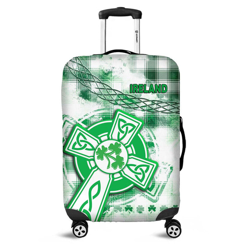 Ireland Cross Cricket Team Luggage Cover Celtic Irish Green Pattern Unique No1 - Shopicos