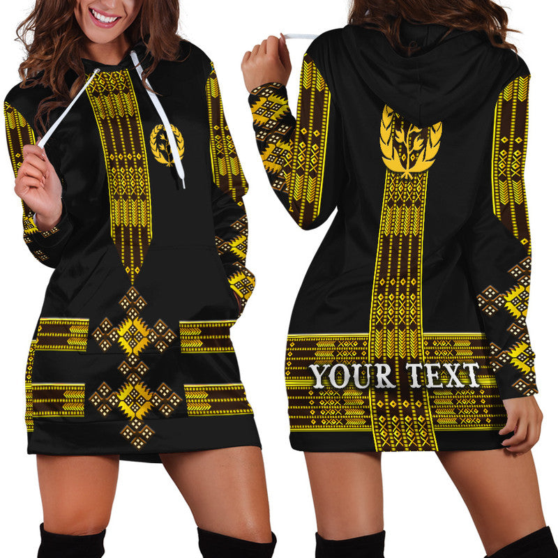 (Custom Personalised) Eritrea Hoodie Dress Fancy Tibeb Vibes NO.1 Ver - Black LT8 - Shopicos