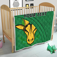 (Custom Personalised) South Africa Rugby Premium Quilt Bokke Springbok With African Pattern Stronger Together - Shopicos