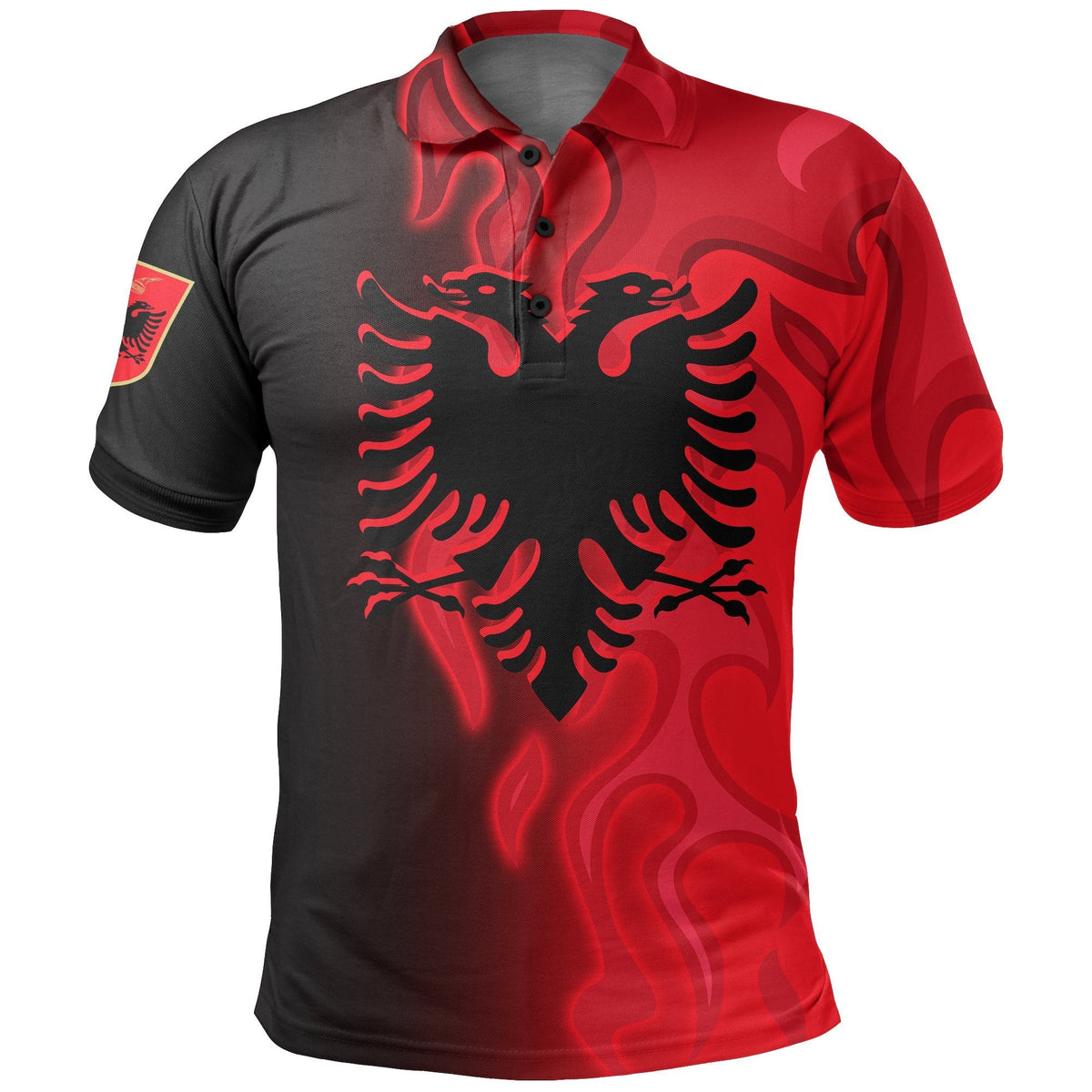 Albania Polo Shirt Albanian Flame - Shopicos