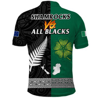 Ireland Shamrock and New Zealand Fern Polo Shirt Rugby Go Shamrock vs All Black LT13 - Shopicos