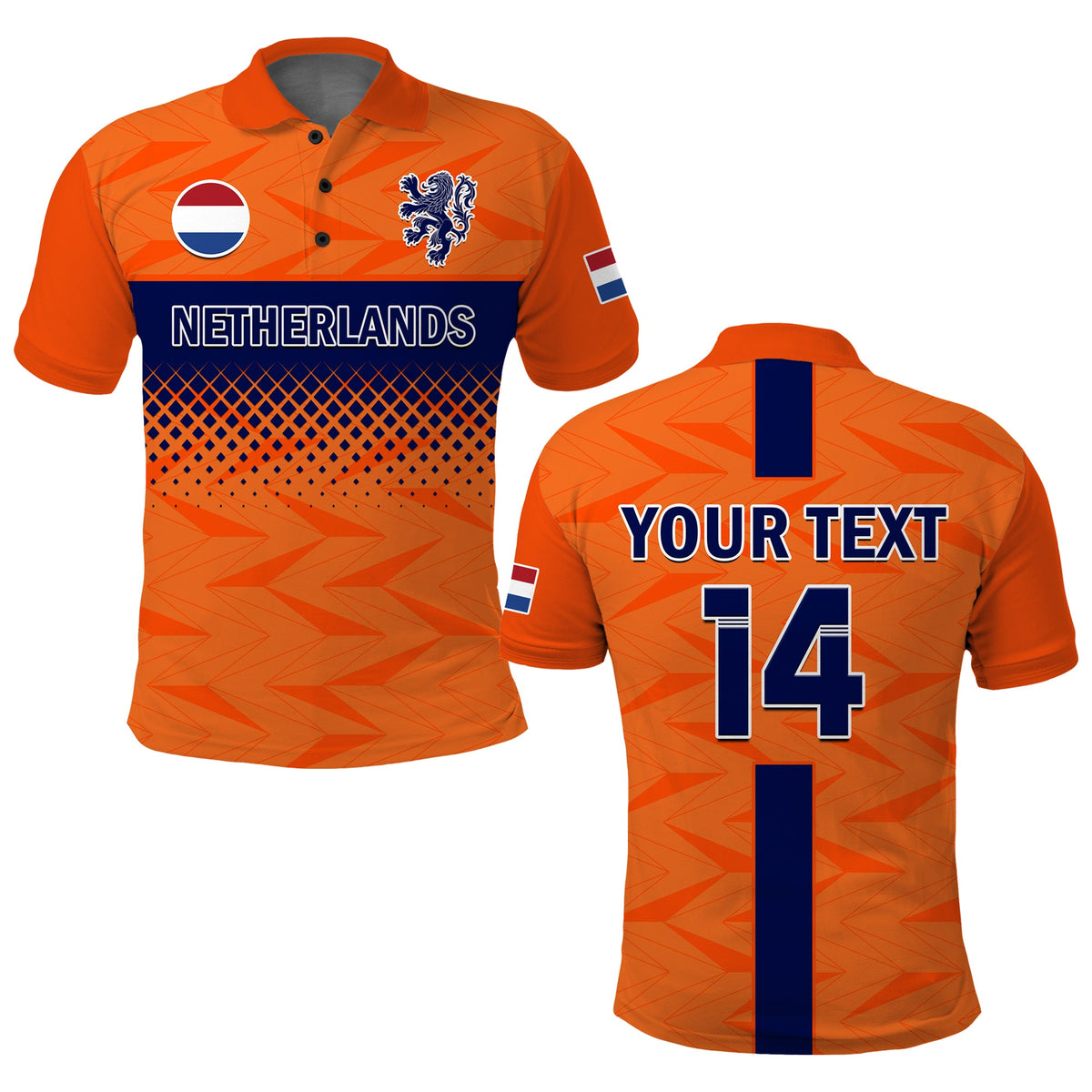 (Custom Text And Number) Netherlands Football Polo Shirt Holland Football 2022 - Shopicos