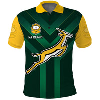 (Custom Text and Number) South Africa Rugby Polo Shirt Springboks King Protea Go Bokke LT13 - Shopicos