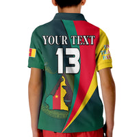 (Custom Text and Number) Cameroon Polo Shirt KID Map Cameroun Style Flag LT13 - Shopicos