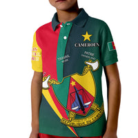 (Custom Text and Number) Cameroon Polo Shirt KID Map Cameroun Style Flag LT13 - Shopicos