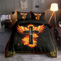 Jesus Phoenix Rose Faith Bedding Set - Shopicos