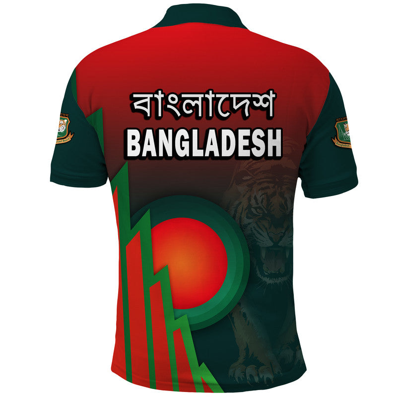 Bangladesh Bangla Tigers Cricket Polo Shirt Tigers and Bangladesh Flag - Shopicos