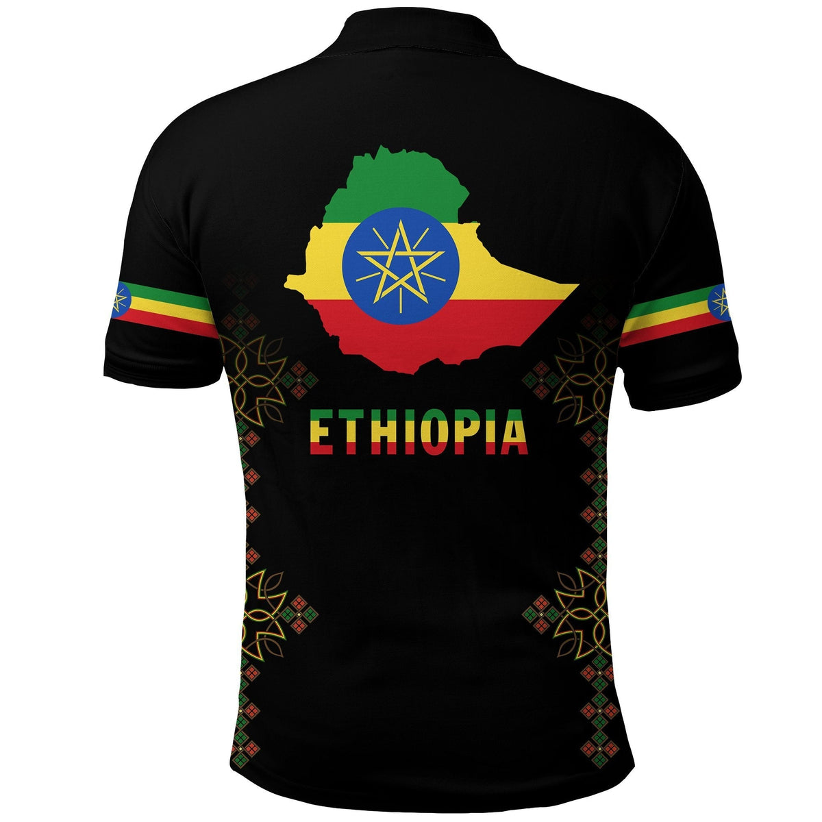 Custom Ethiopia Polo Shirt Version Map LT13 - Shopicos