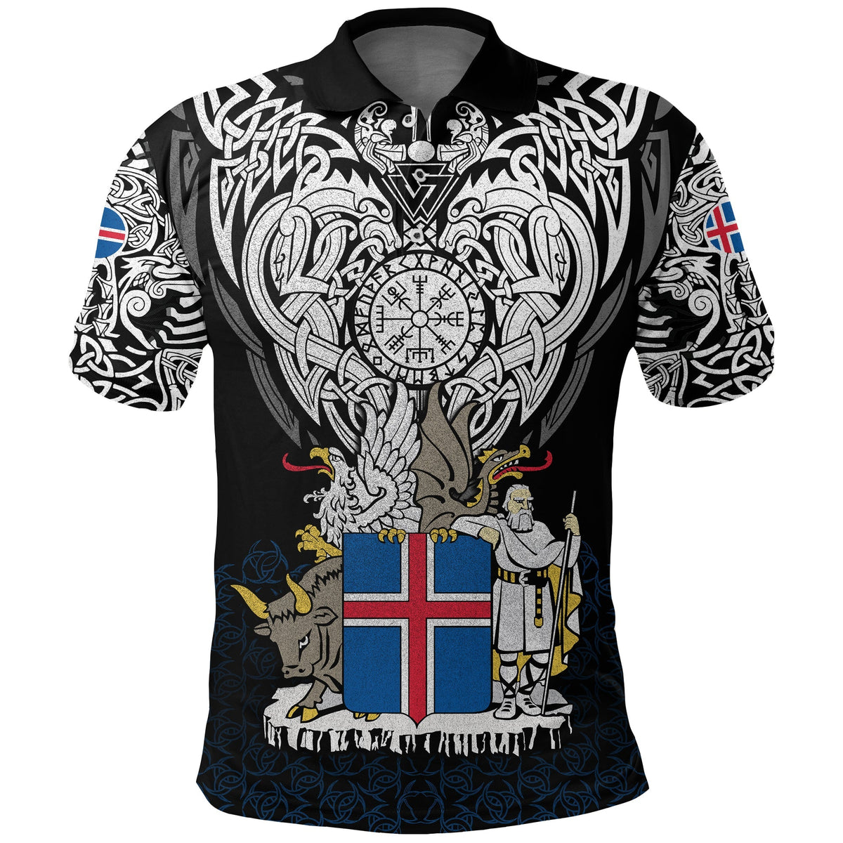 Viking Polo Shirt Iceland Viking Symbol RLT12 - Shopicos