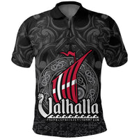 Custom Viking Polo Shirt Denmark Odin And Drakkar RLT12 - Shopicos
