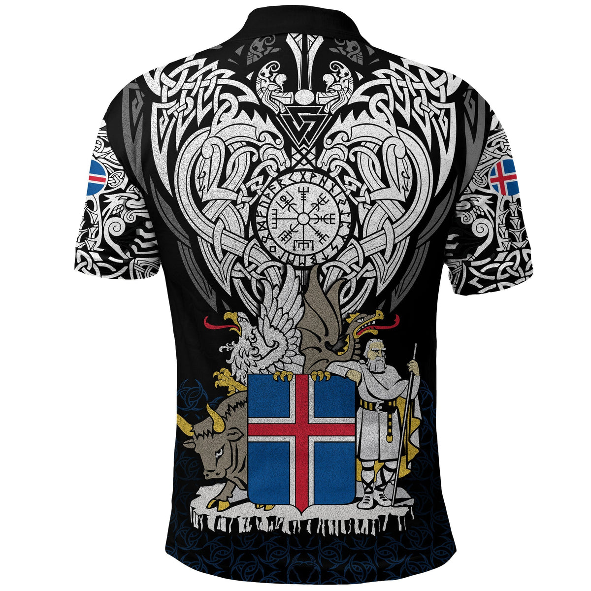 Viking Polo Shirt Iceland Viking Symbol RLT12 - Shopicos
