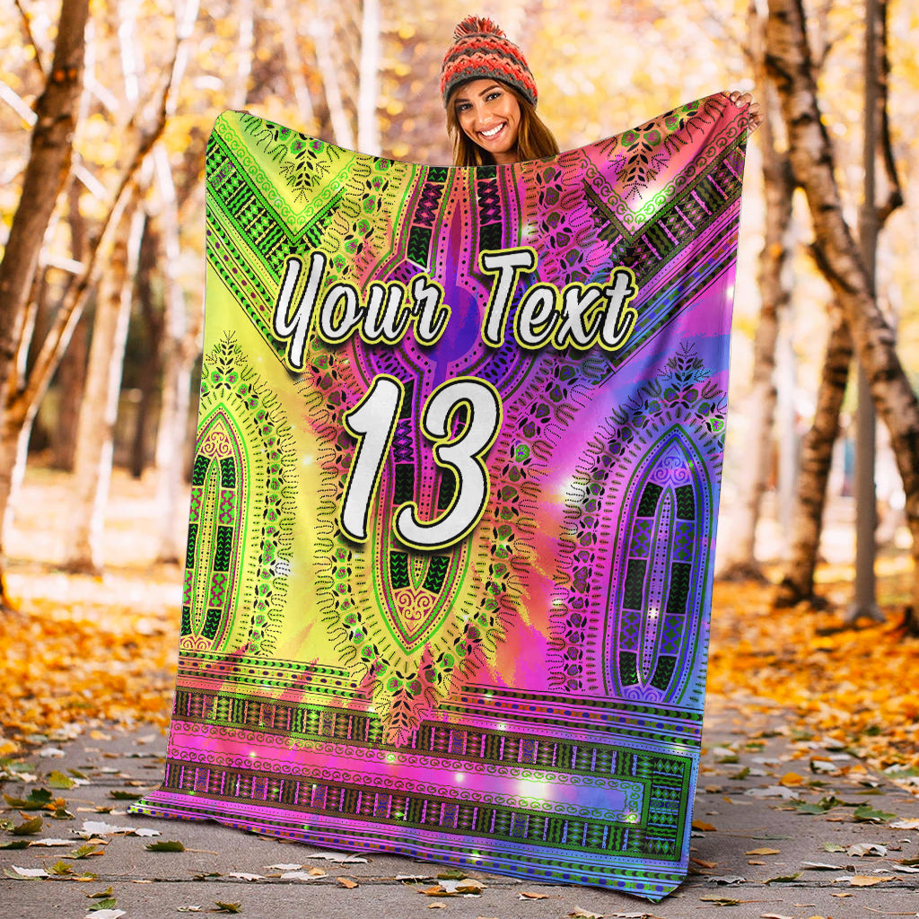 custom-text-and-number-africa-tie-dye-premium-blanket-special-dashiki-pattern