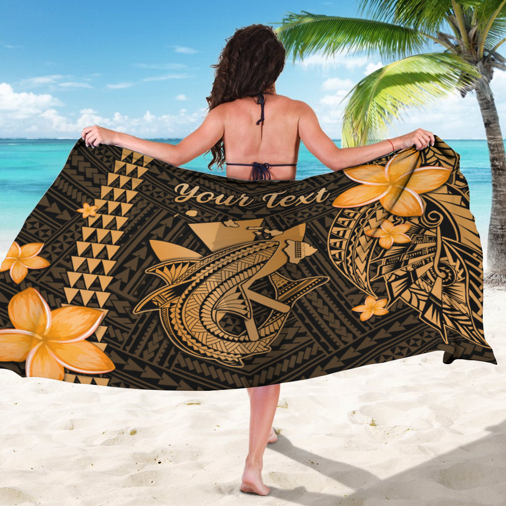 Custom Personalised Hawaii Sarong Kakau Kanaka Maoli Combine Polynesian Shark Ver.01 - Shopicos